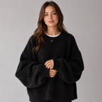 Women's Drop Shoulder Knit Jumper with Split Hem