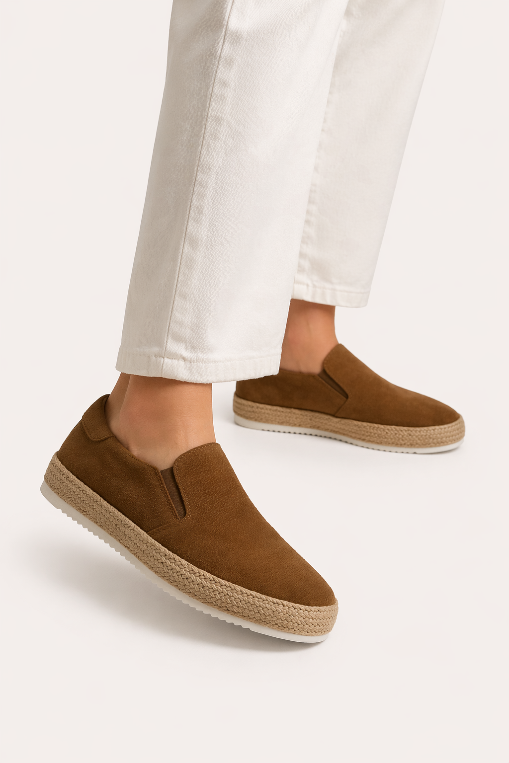 Men's Suede Loafers with Leather Upper for Autumn Casual Wear
