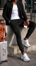 Ensemble de survêtement pour homme zippé avec joggers