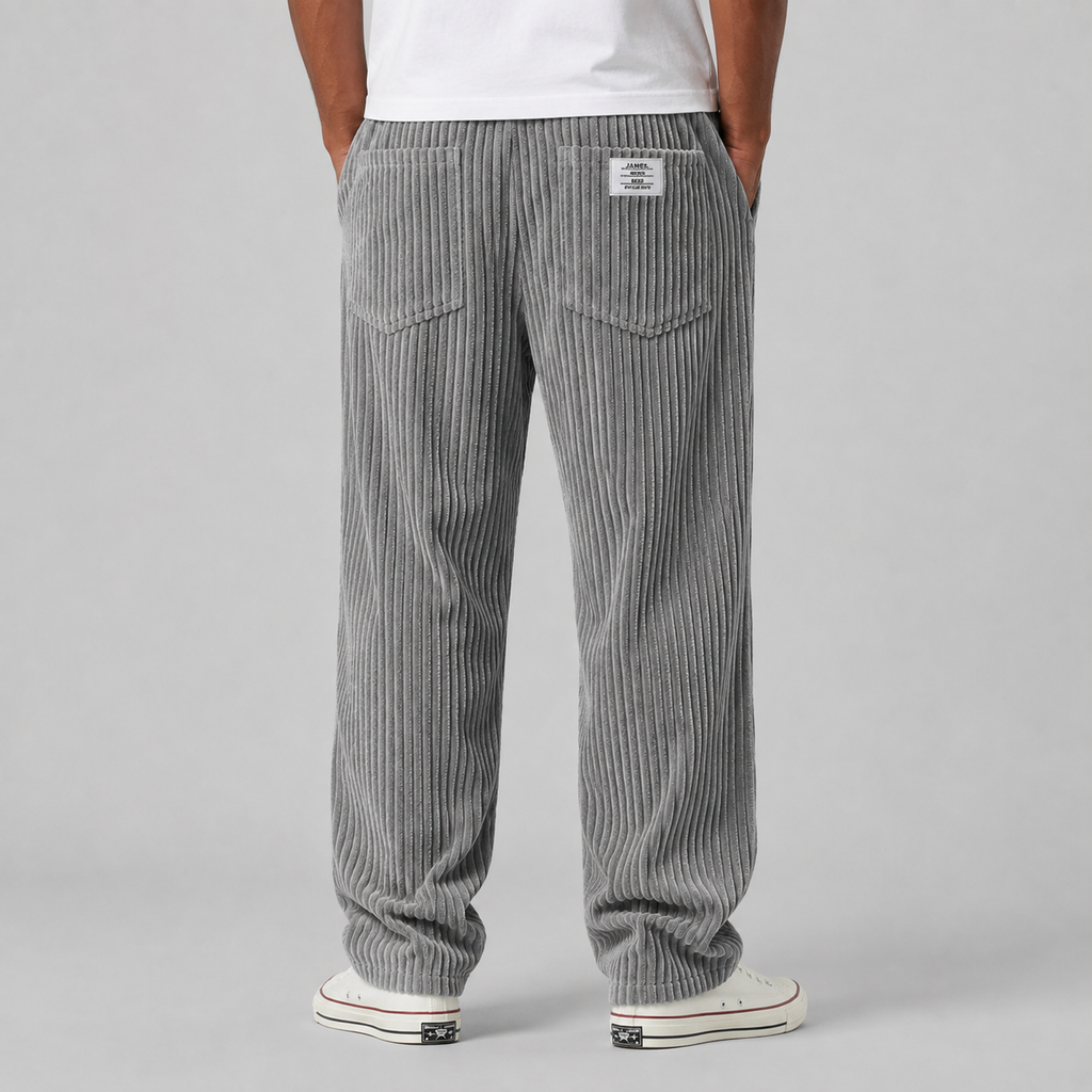 Men's Corduroy Trousers | Relaxed Fit with Drawstring Waist