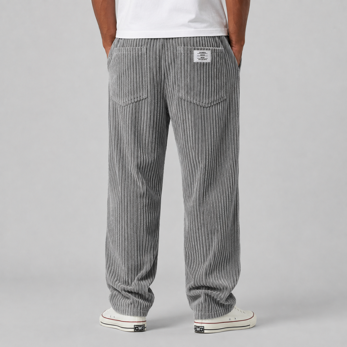 Men's Corduroy Trousers | Relaxed Fit with Drawstring Waist