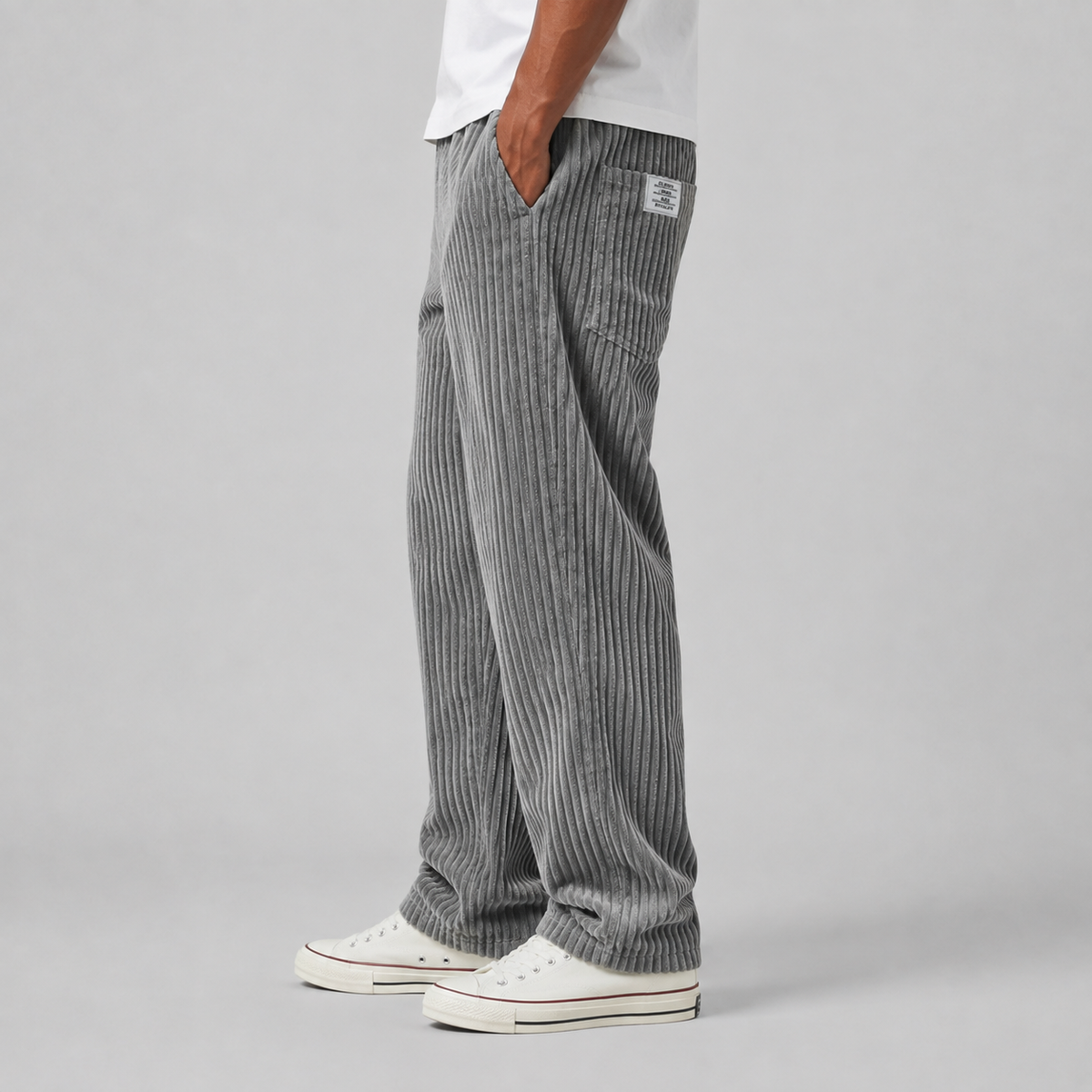 Men's Corduroy Trousers | Relaxed Fit with Drawstring Waist