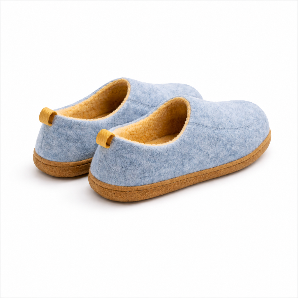 Unisex Fleece-Lined Slippers with Non-Slip Sole