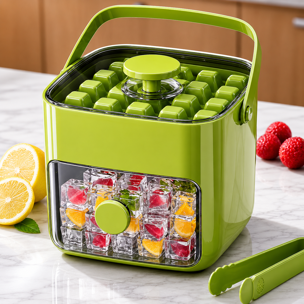 Plastic Ice Cube Maker for Summer Kitchen Drinks Cooling