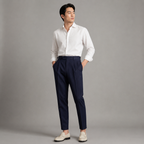 Men's Tailored Fit Trousers with Front Pleat