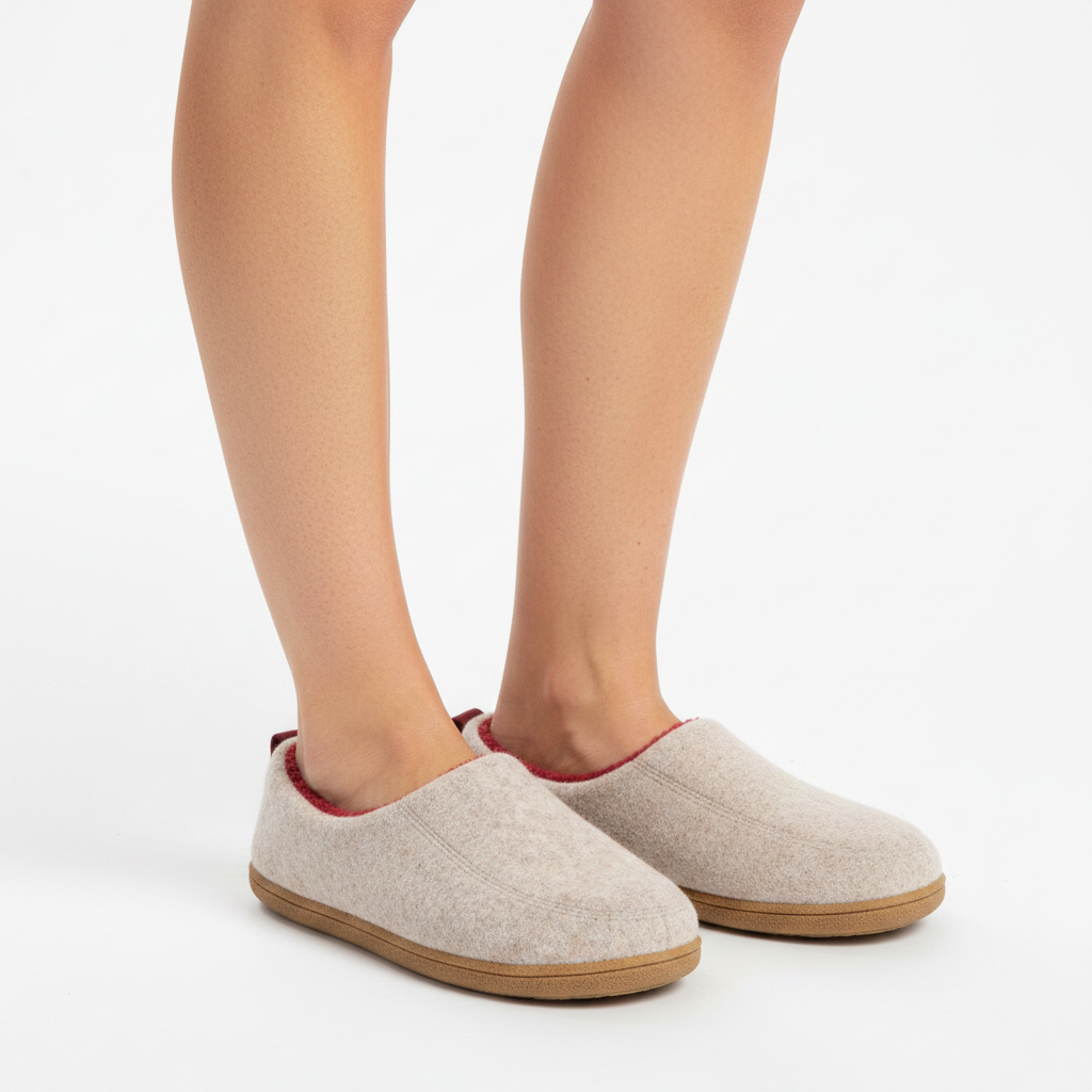 Unisex Fleece-Lined Slippers with Non-Slip Sole