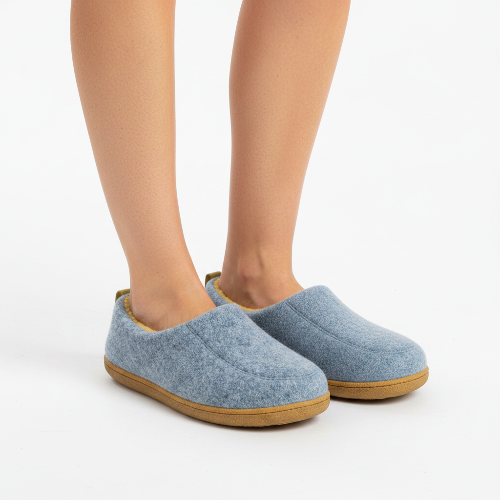 Unisex Fleece-Lined Slippers with Non-Slip Sole