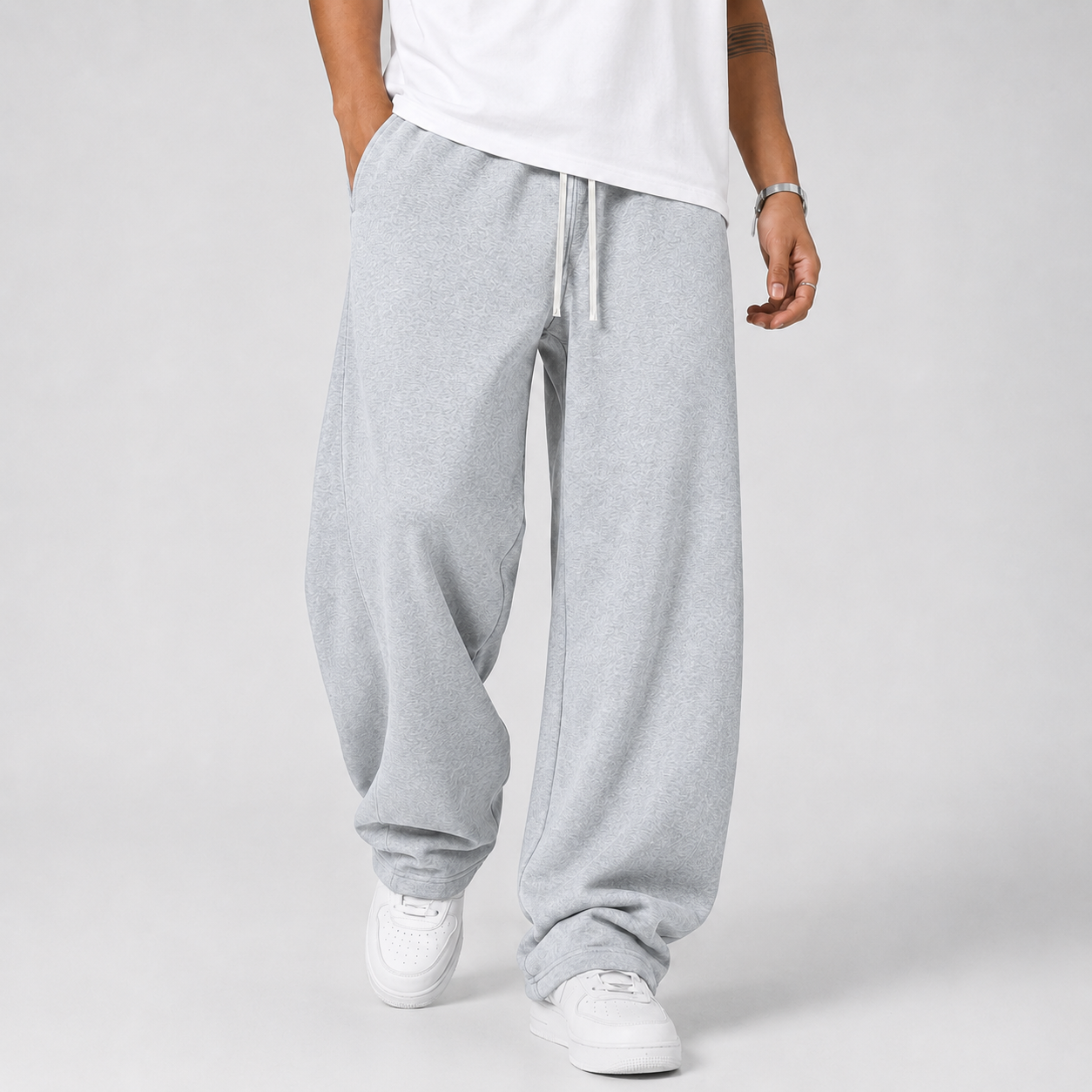 Joggers homme à jambes larges avec cordon de serrage