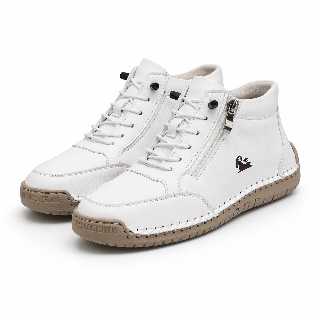 Men's Casual Zip-Up Walking Boots with Cushioned Sole
