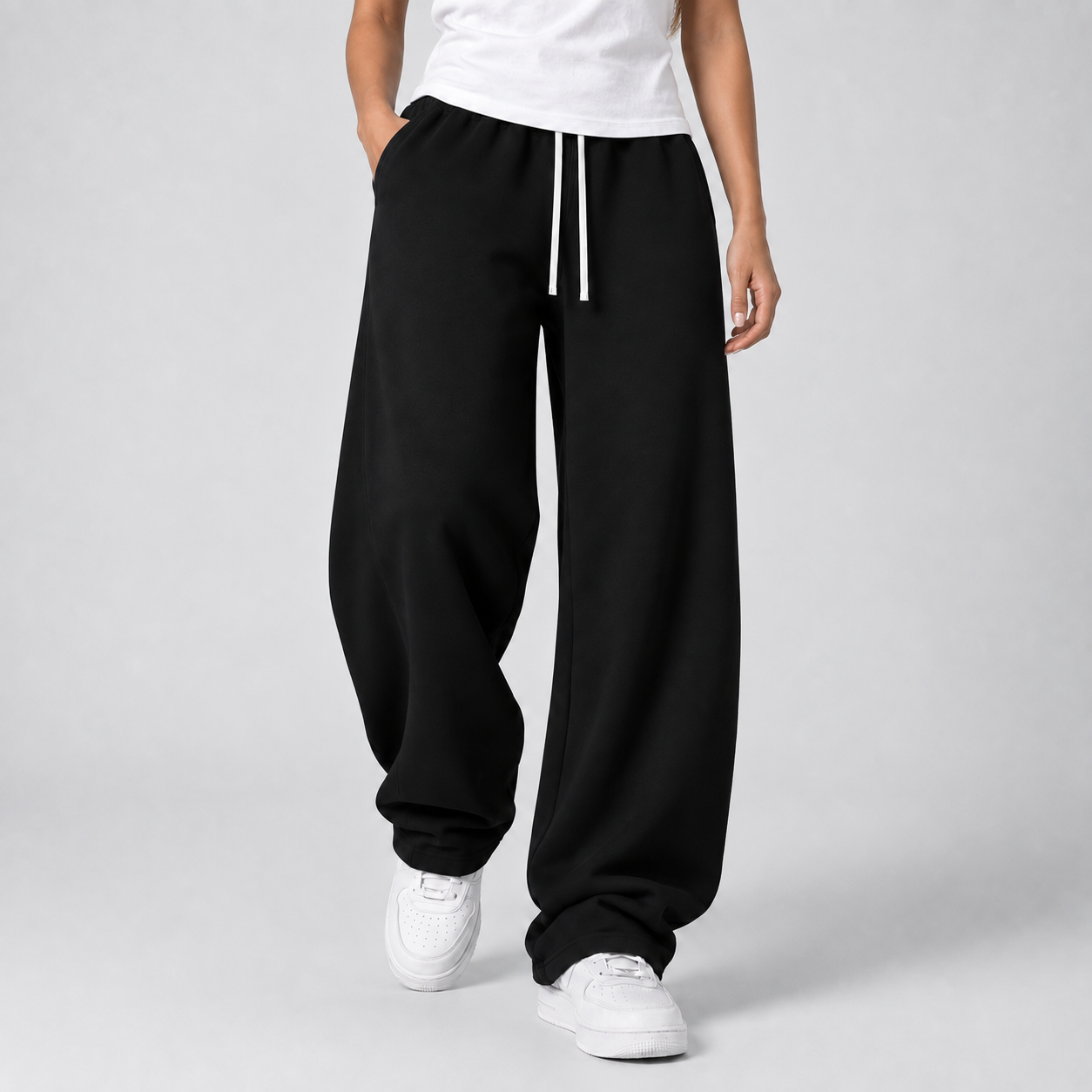 Joggers homme à jambes larges avec cordon de serrage