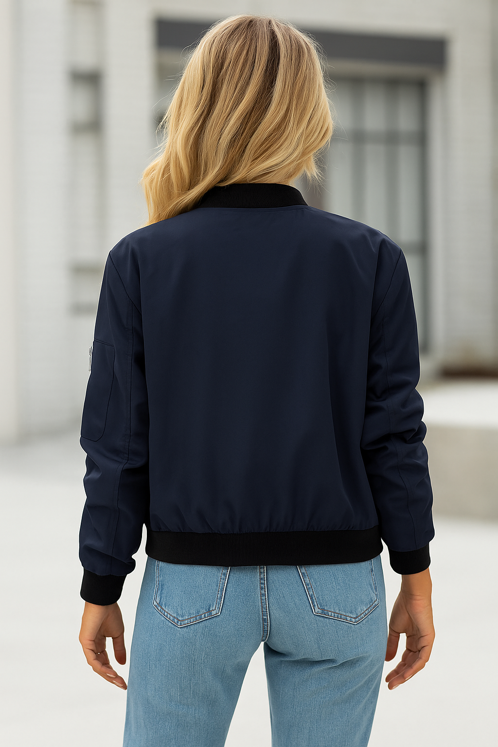 Women's Lightweight Zip Bomber Jacket