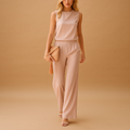 Women's Sleeveless Wide Leg Jumpsuit
