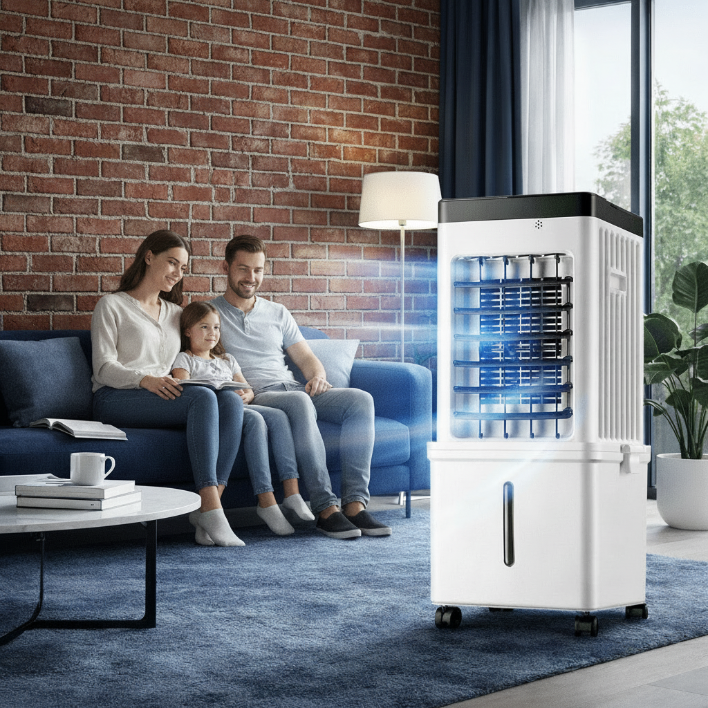 Portable Evaporative Air Cooler with Water Tank for Summer Home Cooling