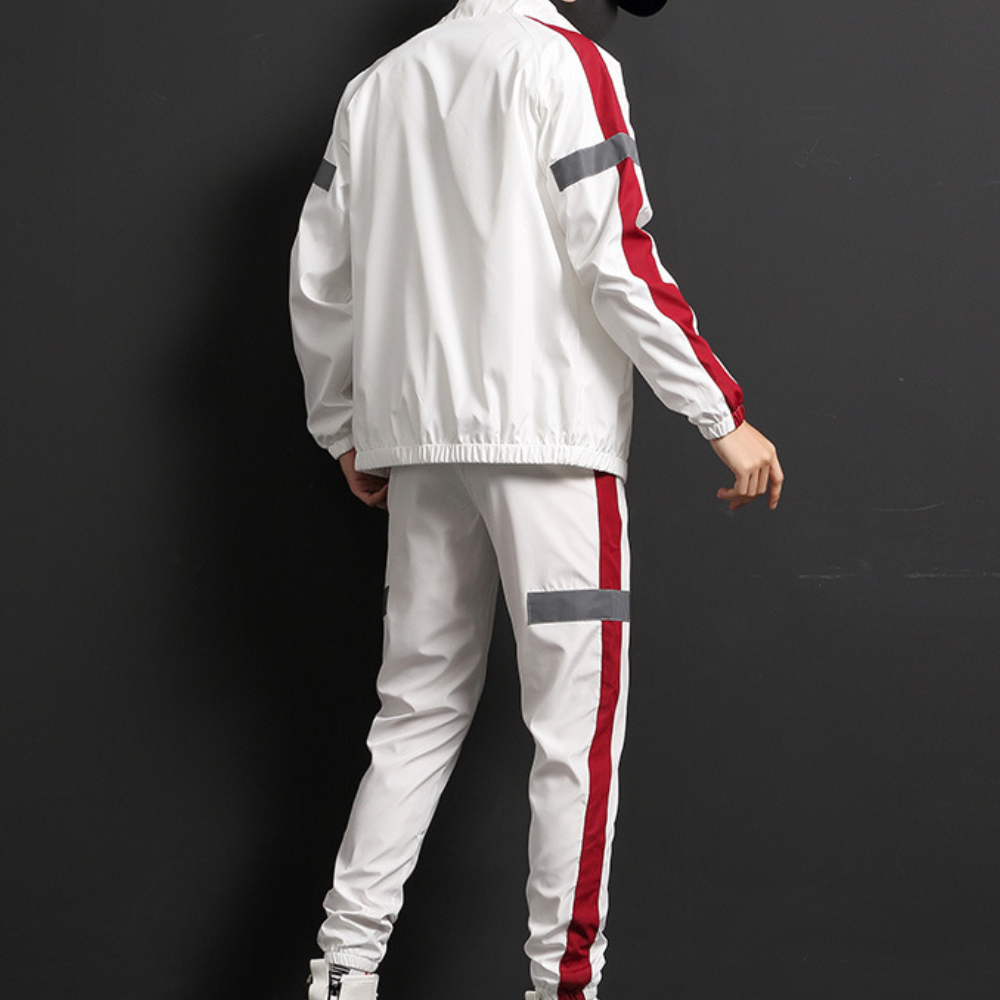 Ensemble de survêtement léger pour homme à empiècements contrastants