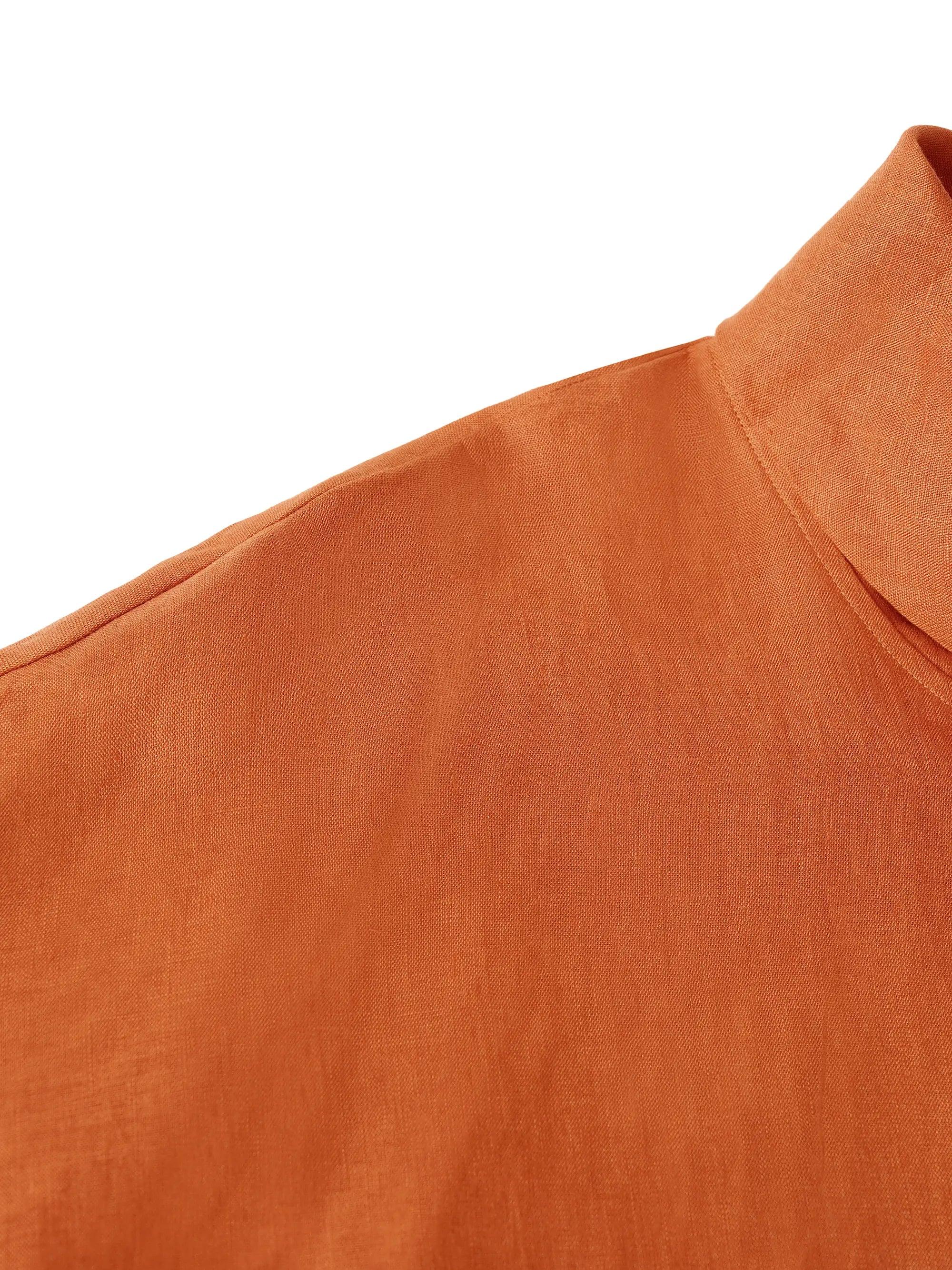 Women's Linen Cowl Neck Relaxed Fit Top
