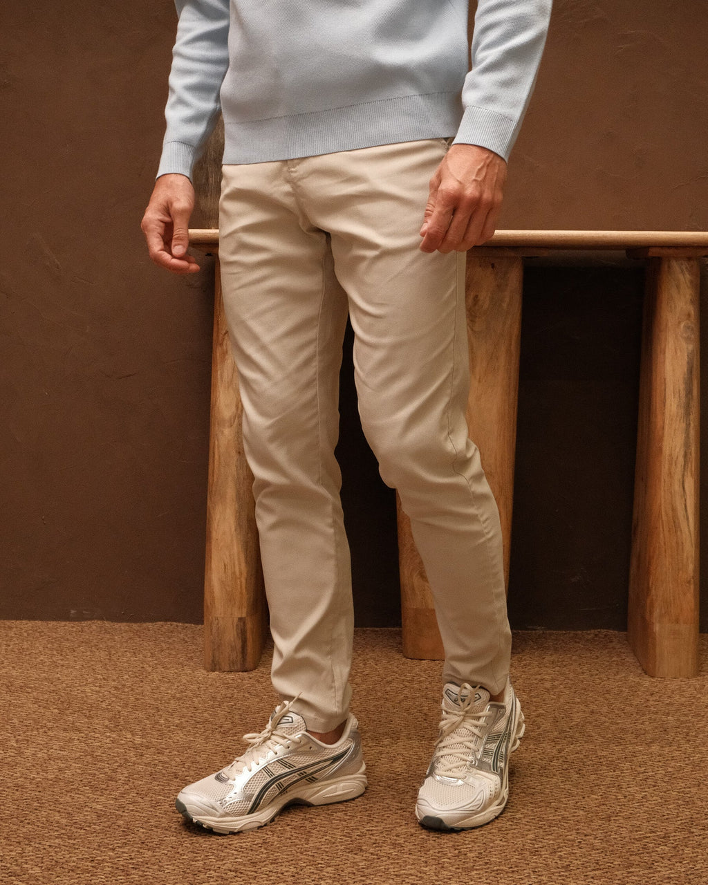 Pantalon chino ajusté pour homme