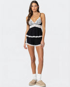 Women’s Lace Trim Cami & Shorts Pyjama Set