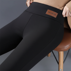 Damskie legginsy termiczne z podszyciem z polaru