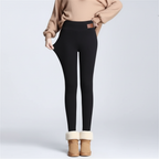 Damskie legginsy termiczne z podszyciem z polaru