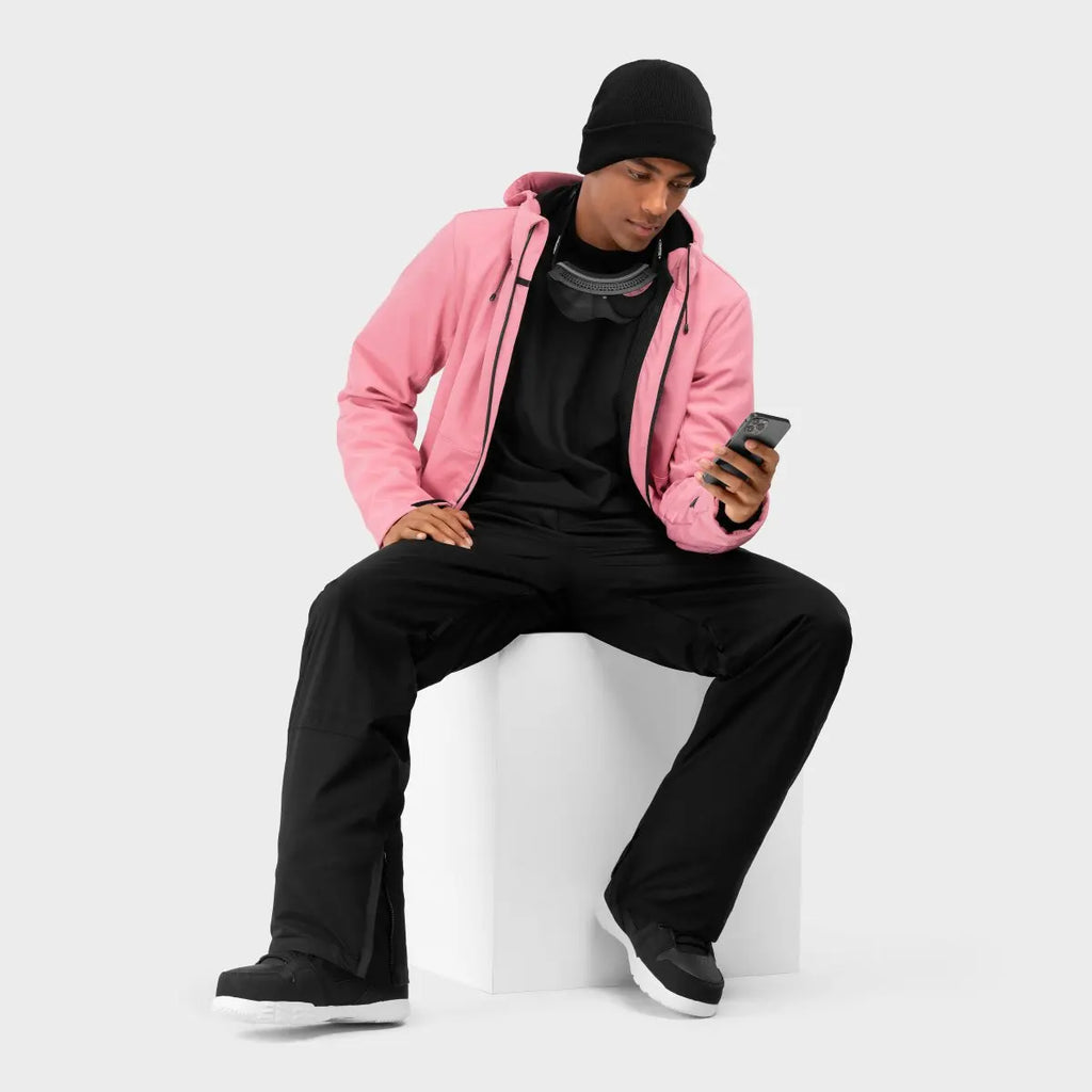 Men's Hooded Winter Jacket | Zip-Up Ski Coat
