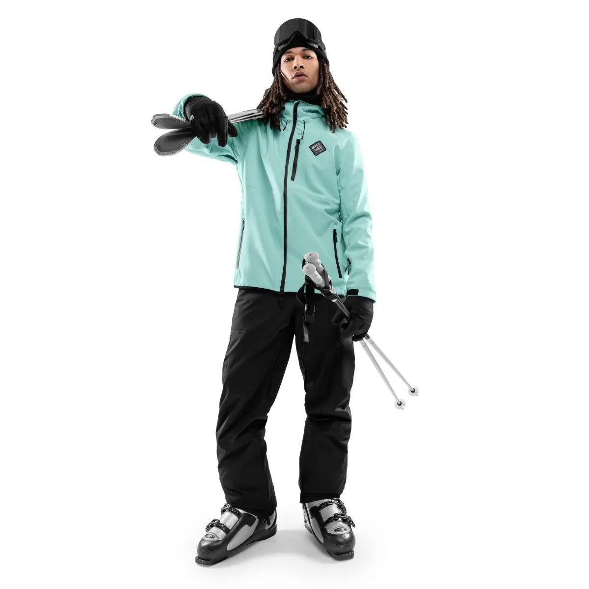 Men's Hooded Winter Jacket | Zip-Up Ski Coat