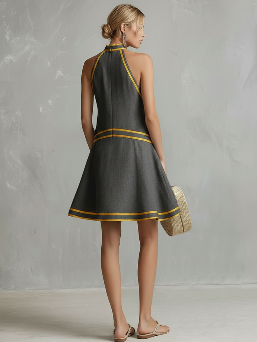 Women's Halterneck A-Line Mini Dress