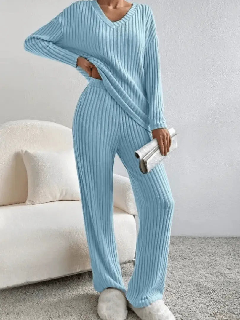 Women's Ribbed Knit Lounge Set