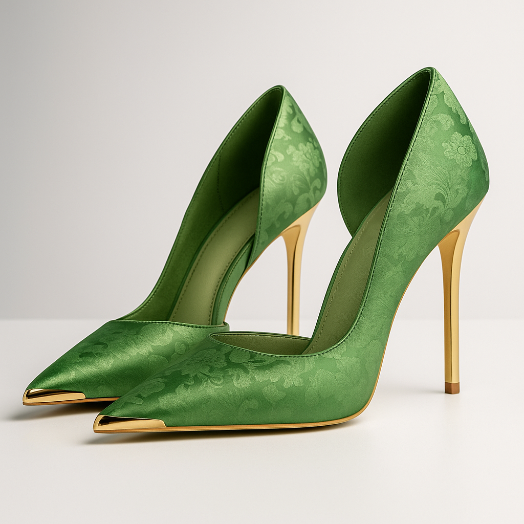 Women's Leather Stiletto High Heels for Autumn