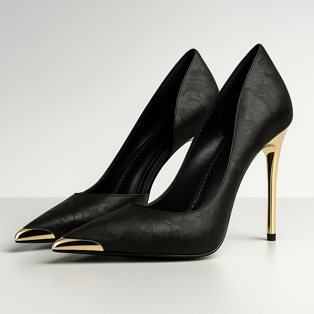 Women's Leather Stiletto High Heels for Autumn