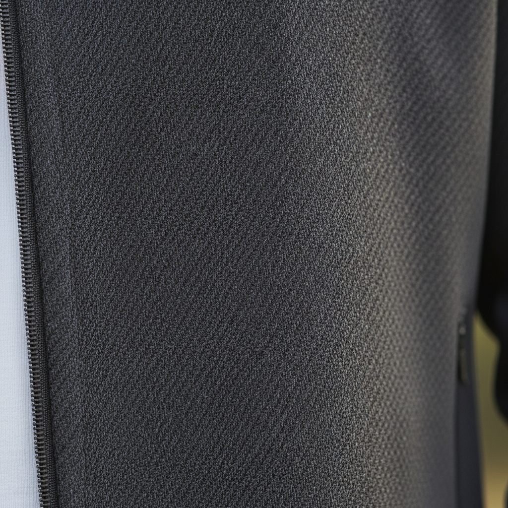 Men’s Textured Zip-Up Tracksuit Set with Trousers