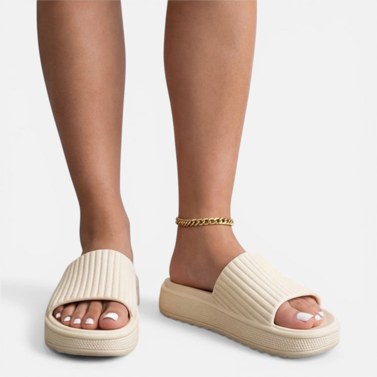 Women's Cushioned Slide Sandals | Pillow Footbed Non-Slip