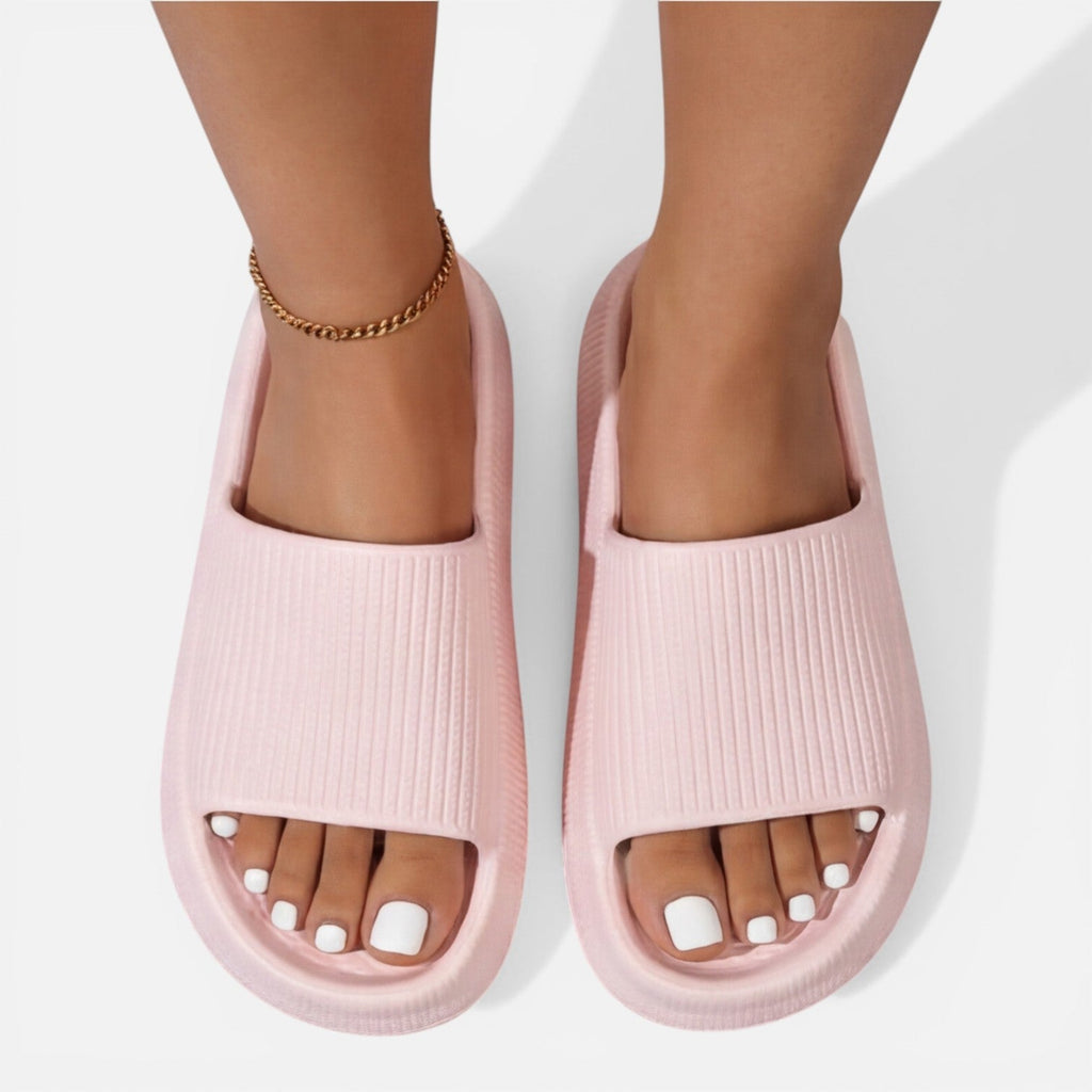 Women's Cushioned Slide Sandals | Pillow Footbed Non-Slip