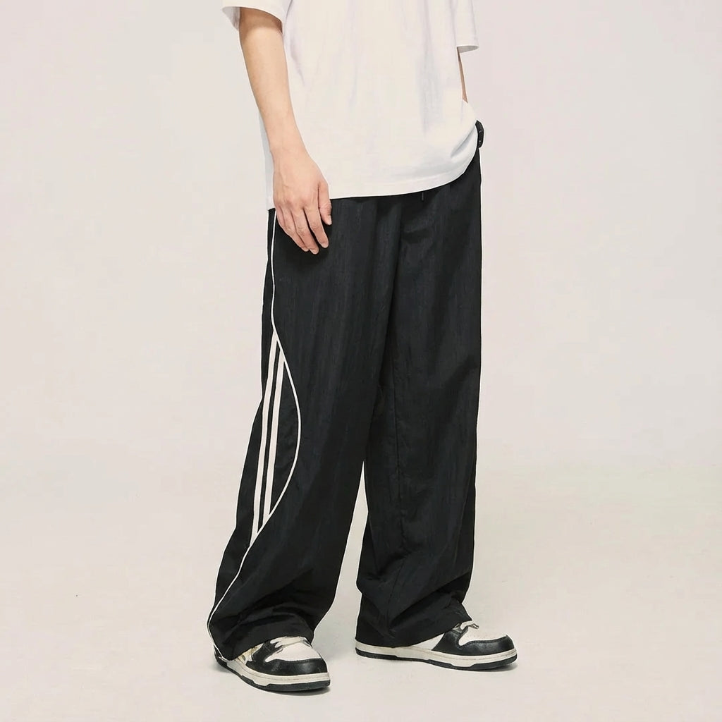 Pantalon de survêtement pour homme à jambes larges et coupe décontractée