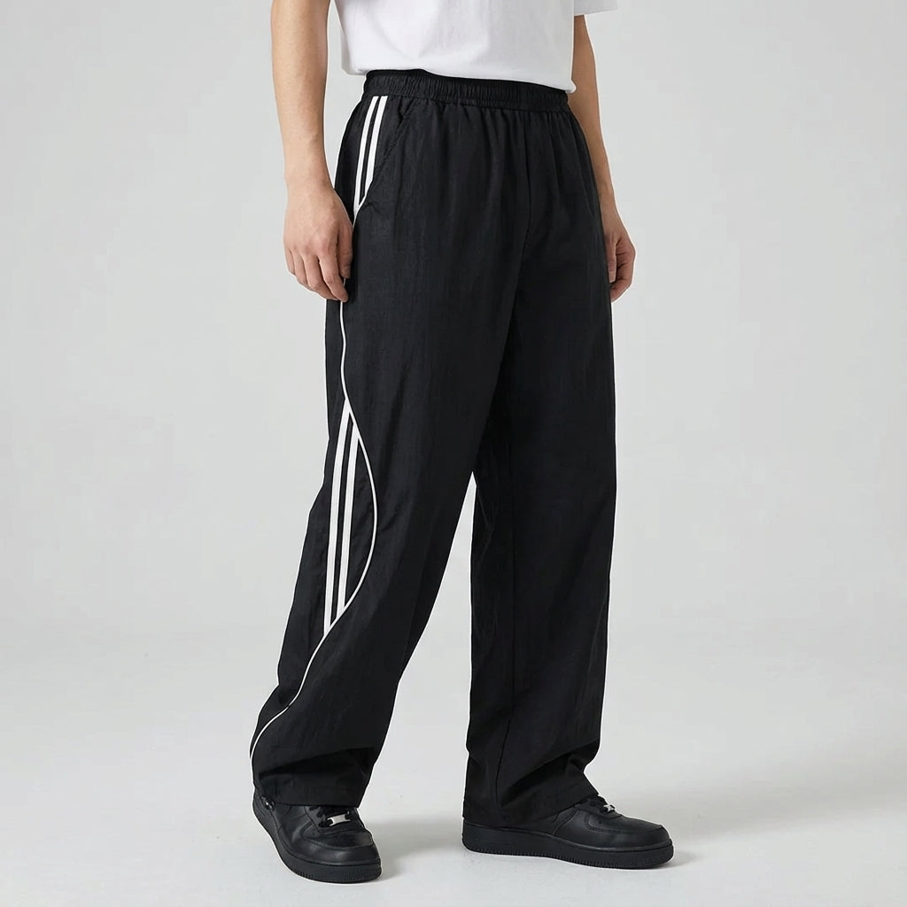 Pantalon de survêtement pour homme à jambes larges et coupe décontractée