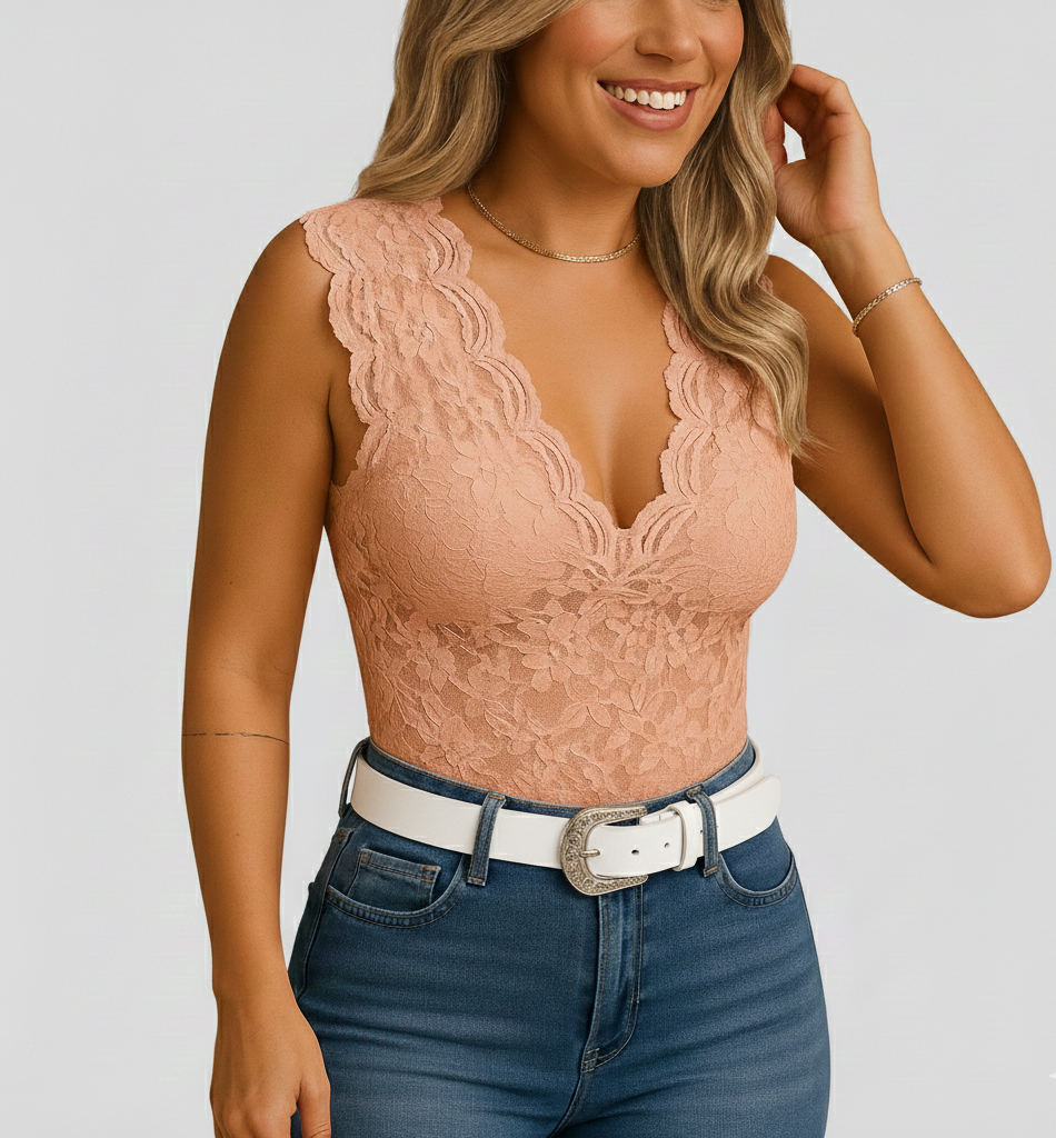 Women's Lace V-Neck Bodysuit