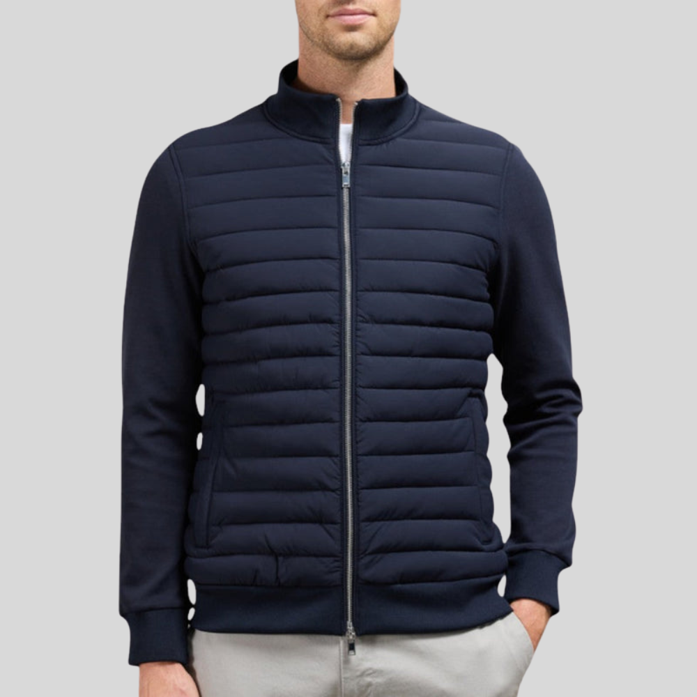 Veste matelassée hybride zippée pour homme