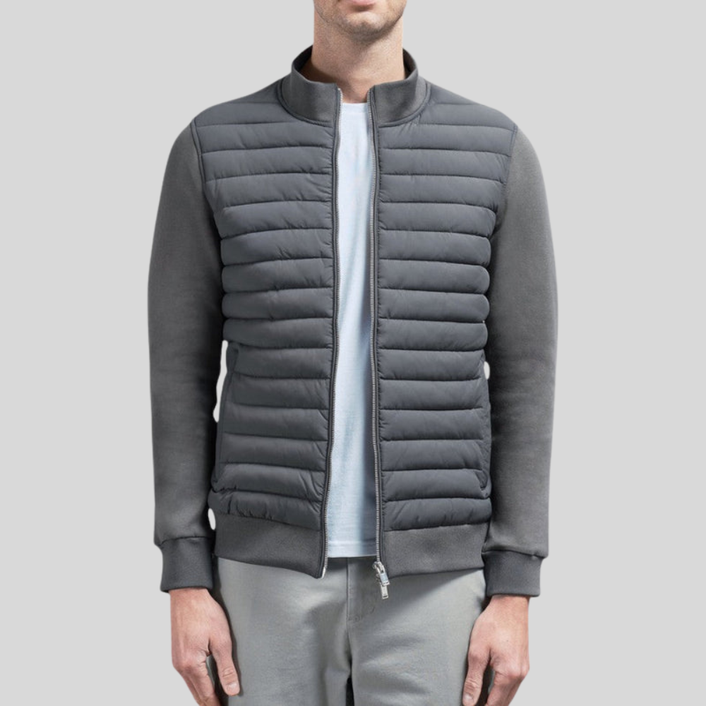 Veste matelassée hybride zippée pour homme