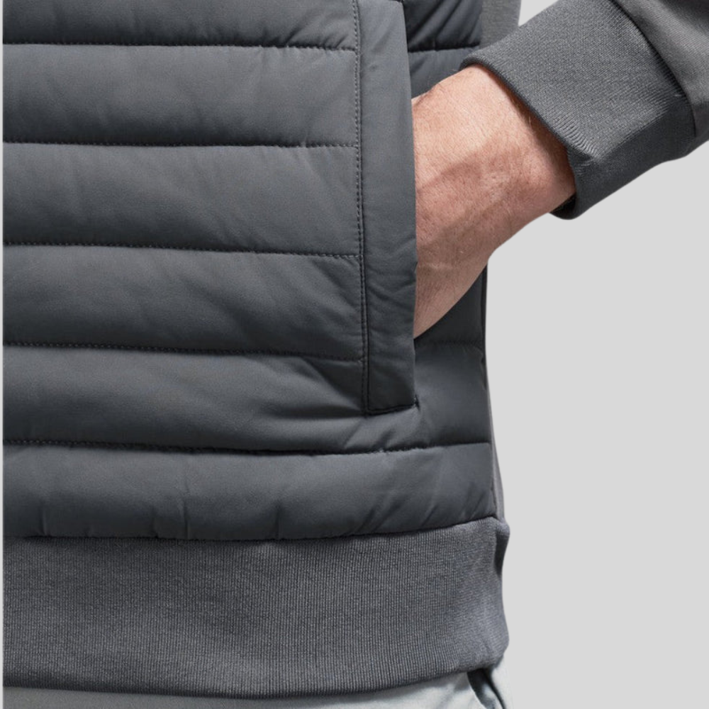 Veste matelassée hybride zippée pour homme