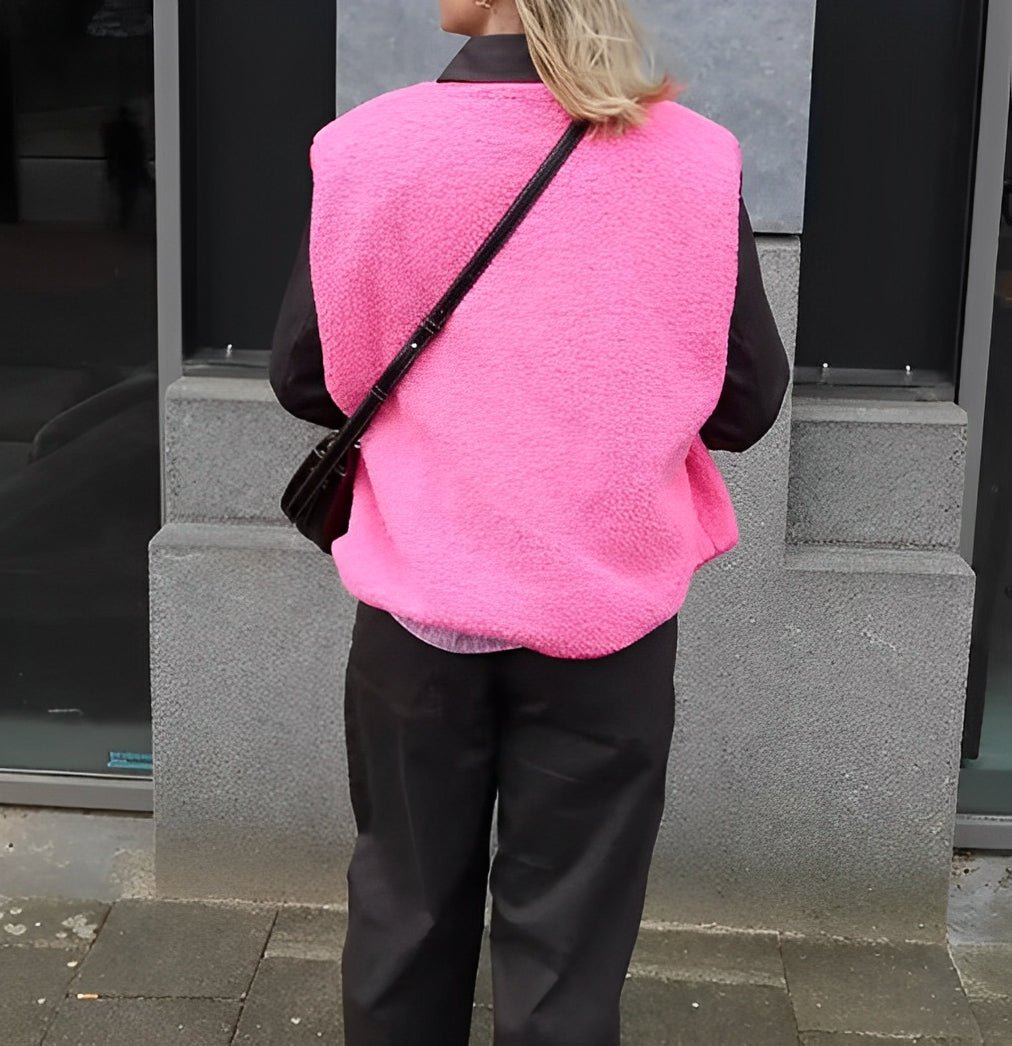 Women's Sherpa Fleece Button Vest