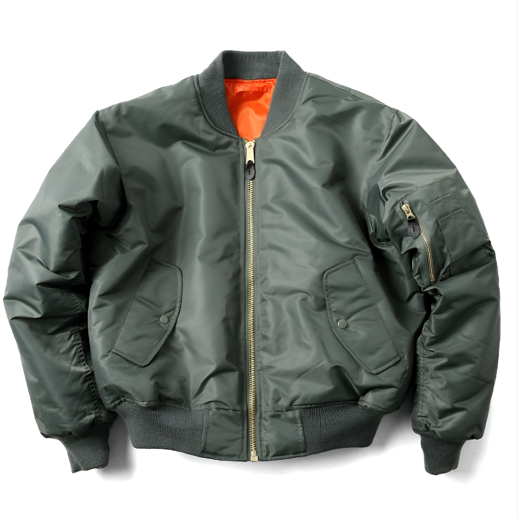 Blouson bomber matelassé unisexe avec poches fonctionnelles
