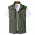 Men's Polyester Lightweight Gilet for Summer Outdoor Casual Wear