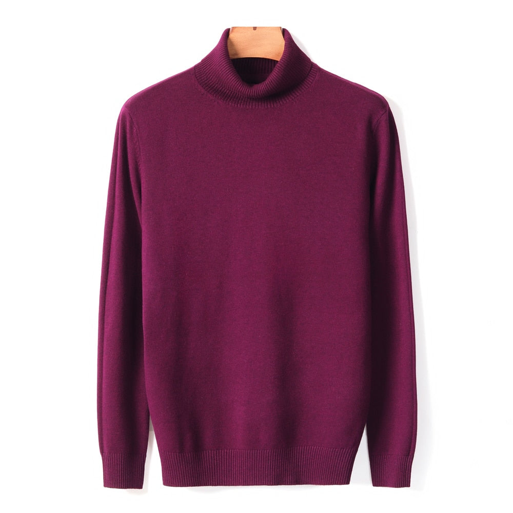 Męski dzianinowy sweter z golfem