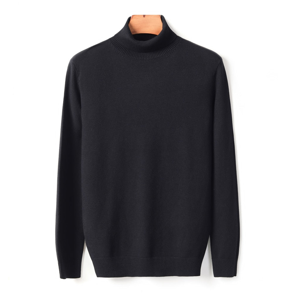 Męski dzianinowy sweter z golfem