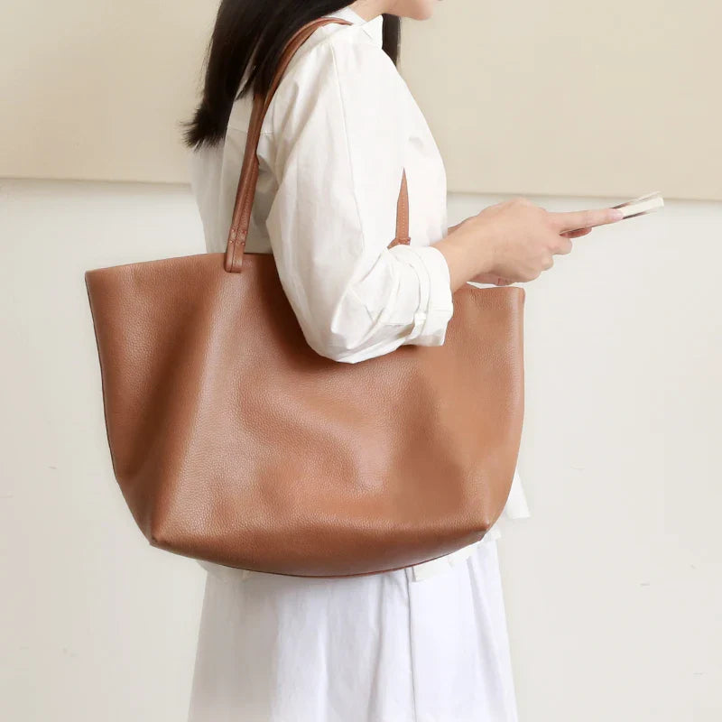 Women's Tote Bag in PU Leather for Autumn Work & Everyday Use