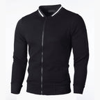 Men’s Textured Zip-Up Bomber Jacket