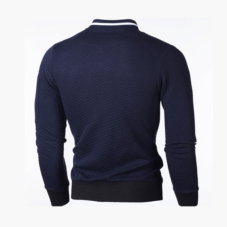 Men’s Textured Zip-Up Bomber Jacket