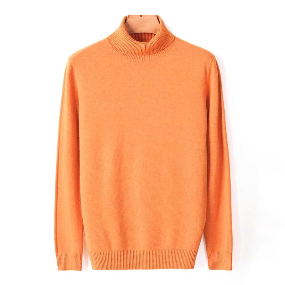 Męski dzianinowy sweter z golfem