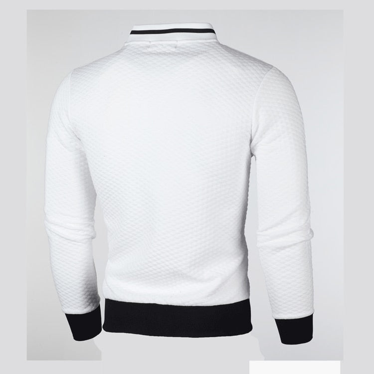 Men’s Textured Zip-Up Bomber Jacket
