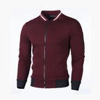 Men’s Textured Zip-Up Bomber Jacket