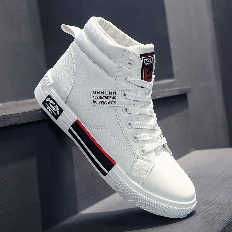 Men’s High-Top Lace-Up Casual Trainers